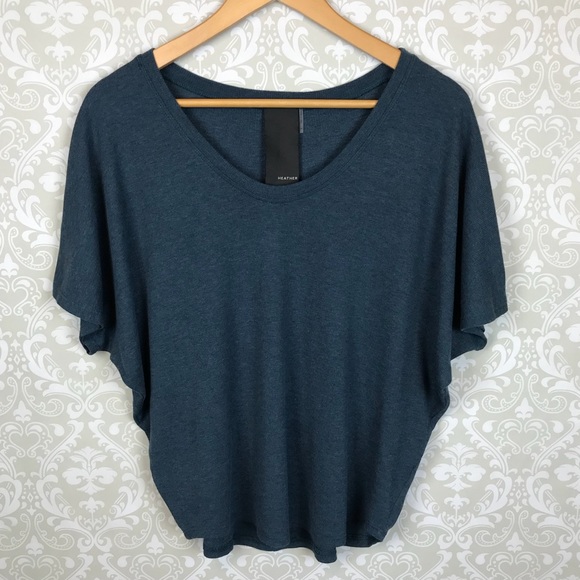 HEATHER Tops - HEATHER Teal Ribbed Dolman Sleeve Top